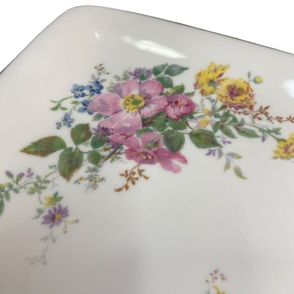 VTG Royal Doulton Arcadia H4802 11" Floral Bone China Sandwich Serving Tray HTF - Picture 14 of 16